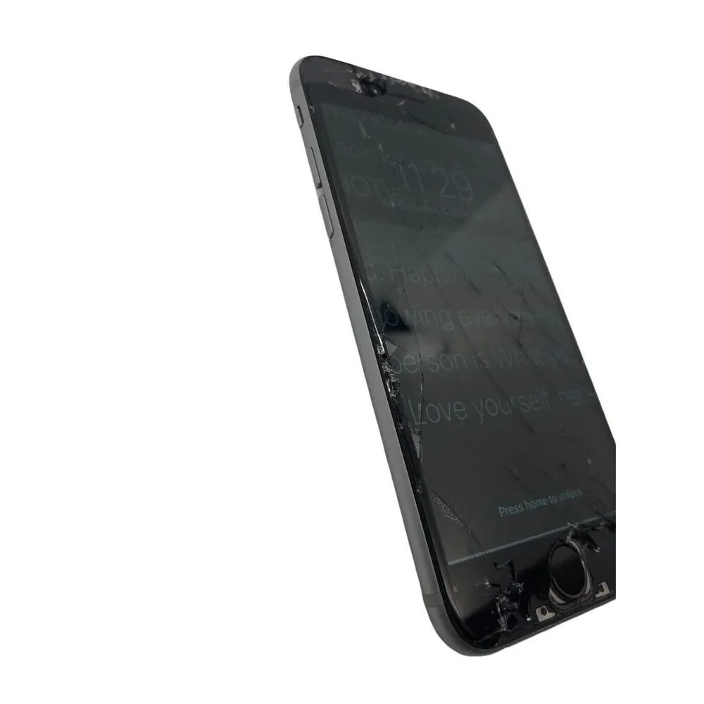 Apple iPhone S Model A1633 Locked, No Sim, Cracked Screen, Powers On